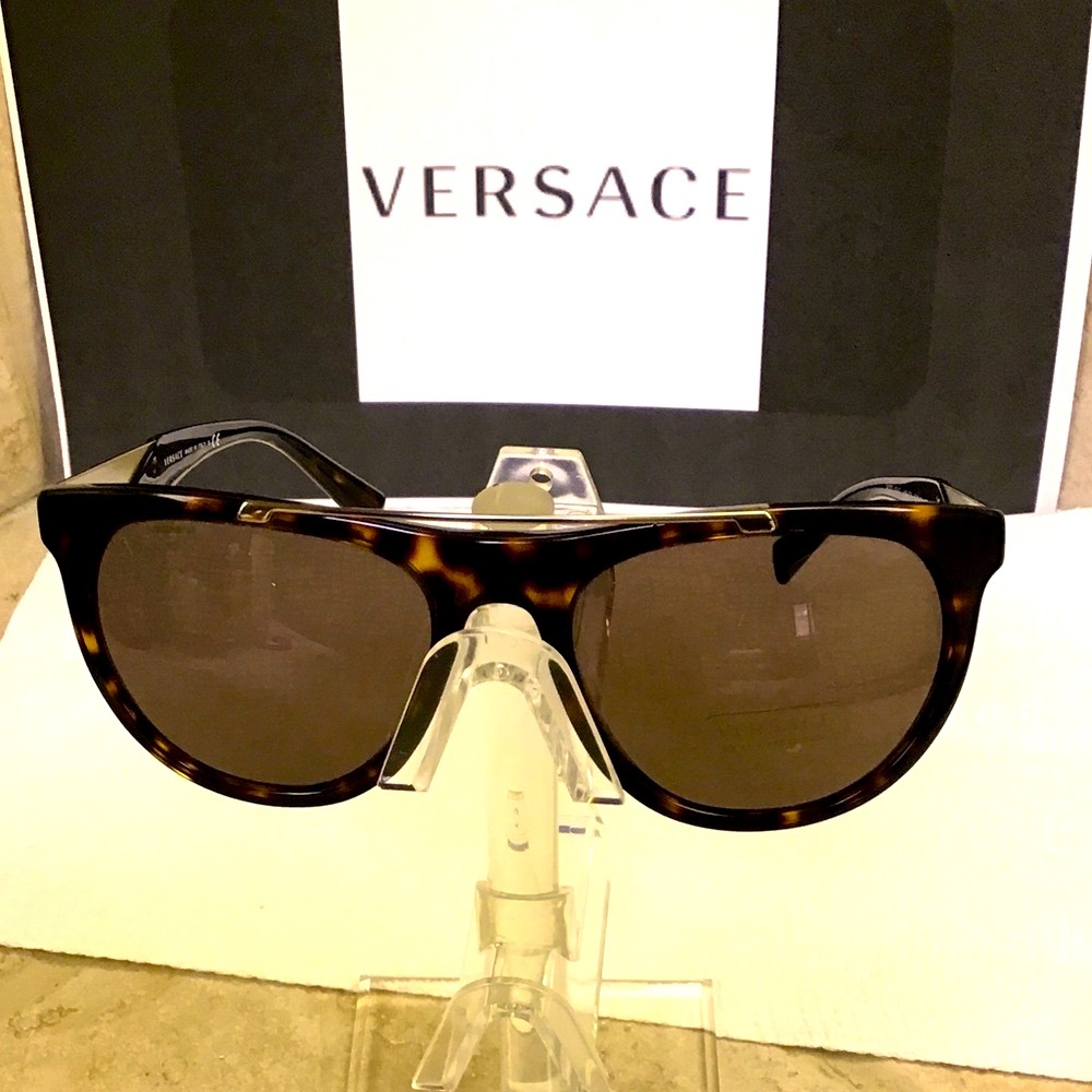 New Versace Tortoise Double Bar Mod4347 108/73 Su… - image 5